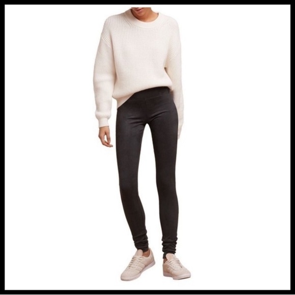 Aritzia Wilfred Free Daria Faux Suede Leggings Size Medium - Picture 12 of 12